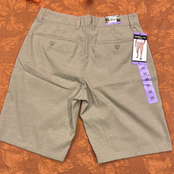 O’Neill walk shorts tan two-way stretch fabric size 30 NWT - Picture 7 of 8